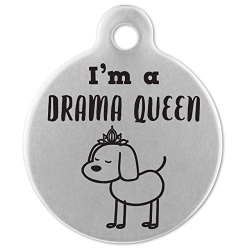 If It Barks - Engraved Pet Id Tags For Dogs - Personalized Stainless Steel Identification Tags - Custom Name Tag Attachment - Made In Usa, I'm A Drama Queen #TOP1