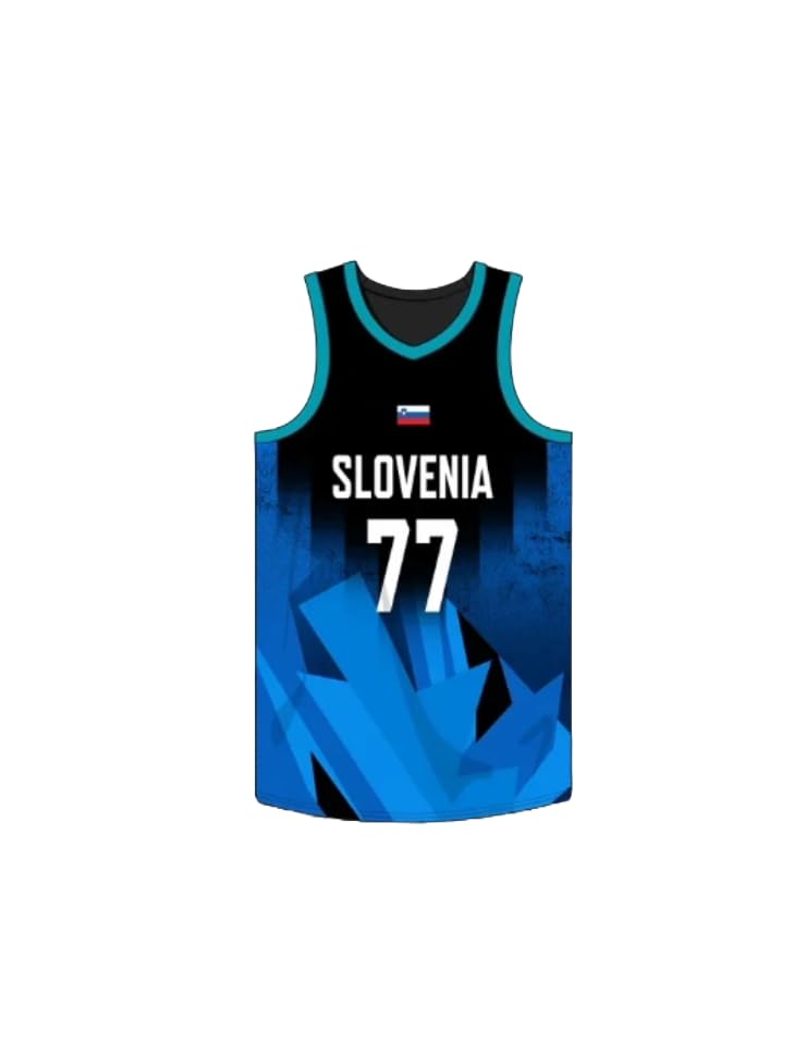 Slovenia Dark Basketball Jersey #77, Men's Custom Jersey, Dallas Texas