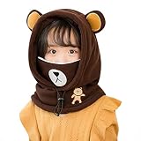 ITODA Kapuzenschal Kinder Schalmütze Kindermütze Winddichte Balaclava Winterschal mit Kapuze Schalhut Mädchen Jungen Gesichtswärmer Wintermütze Nackenwärmer Kinderhut Sturmhaube für Fahrrad Skilaufen