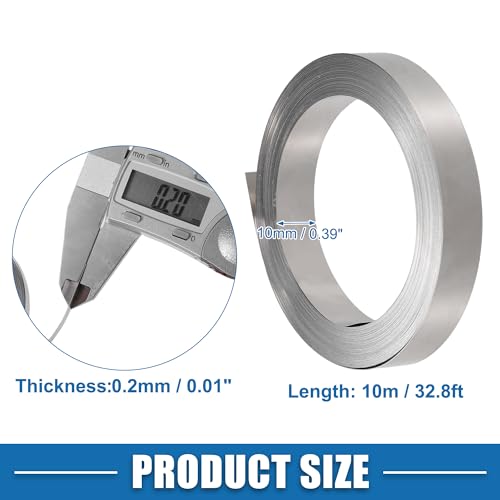 A ABSOPRO Reines Nickelbandstreifenplatte 0,2x10mm 32,8ft für 18650 Batterien