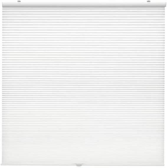 Cordless Cellular Honeycomb Shade, White, 36 x 64 inches, Light Filtering, Insulating Window Blind