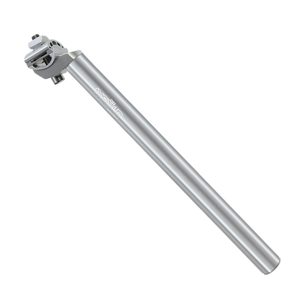 JIASHUNHE Bike Seat Post 25.4 27.2 28.6 30 8 31.6mm*450/580mm MTB Road Bicycle Seatpost Aluminum Alloy Seat Tube Saddle Pole Bike Part(31.6 X 350mm Silver)