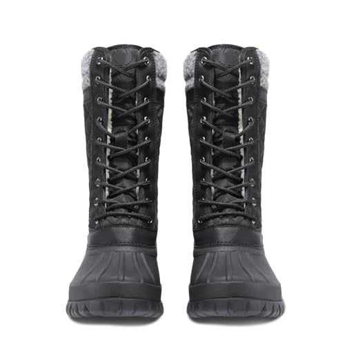 CAMEL CROWN Snow Boots for Women - Waterproof Booties with Warm Fur Lined Lace-up Shoes for Winter Outdoor4