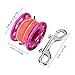 SPYMINNPOO Aluminum Spool Line, Anti Entangle Design, 360 Degree Rotation Connector for Double Ended Hook, 30M Length (Rose Red)