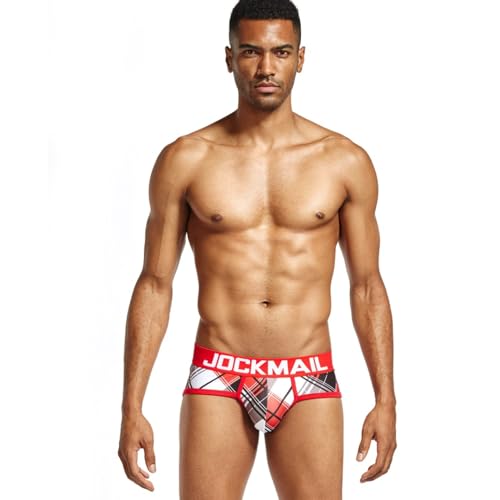 JOCKMAIL Men's Underwear Briefs Playful Printed briefs Ice Silk Sexy Low Waist Underwear2