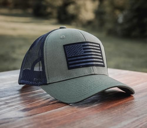 Image of Tactical Pro Supply Leather Flag Patch Snapbacks Hat for Men and Women