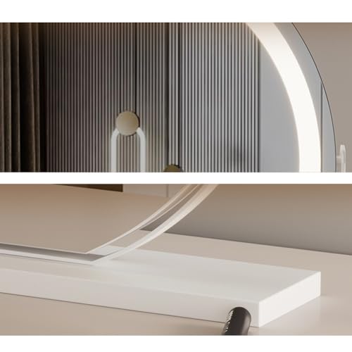Espejo de maquillaje LED recargable con tres intensidades de luz táctil 3