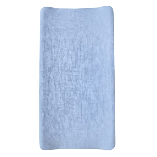 Image of Muslin Changing Pad Cover,Ultra Soft Breathable Diaper Changing Table Cover for Baby Boys Girls,Neutral Fitted Changing Pad Sheets