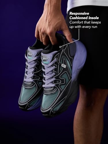 Image of The Souled Store MACH Men and Boys Lace Up Running Technical Trainer Ripstop Base Cushioned Insole Rubber Outsole Tie Up Closure Lightweight Sporty Casual Sneakers
