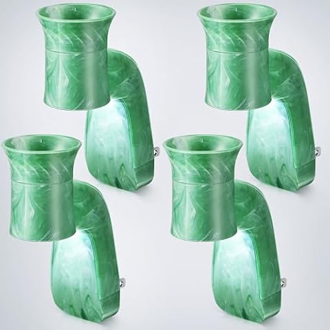 Hohean 4 Pcs Wall Fragrance Plug with Night Light Compatible with Bath & Body Works WallFlower Fragrance, ETL Certified, Scent Fragrance Diffuser Rotary Plug for Home, Office (Green) Cover