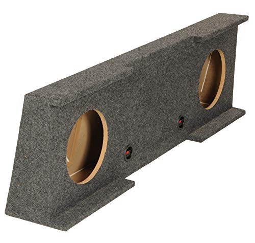 Underseat Dual 10\" Subwoofer Sub Box Enclosure Compatible with GMC Chevy Crew Cab 2007-2013