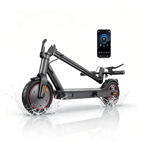 Image of Electric Scooter - Electric Scooter Adults, 1200W /1000W /500W Motor, 28 /24 /21 /18 MPH Top Speed,28 /21 Miles Max Range, APP Control, Double Braking Systems, 10 inch /8.5 inch Tire, Foldable E-Scooter