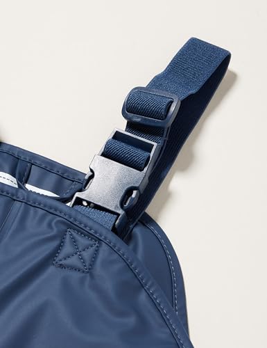 Playshoes Matschhose Regenlatzhose Fleece-Futter Unisex Kinder Wind- und wasserdichte Regenhose Regenbekleidung, marine, 128