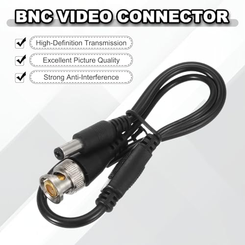 Cable BNC con extremo abierto y conector CC macho combinado, extensión coaxial de 0,36 m 4
