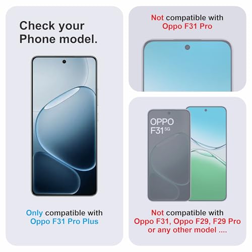 Image of Military-Grade Gorilla Tempered Glass For Oppo F31 Pro Plus (6.79 Inch) With Installation Kit | Edge to Edge Coverage | Black