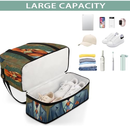 Sports Gym Bag Cock Animal Men Large Travel Duffel Bag With Shoe Compartment Foldable Waterproof Carry-On Weekend Travel Bags for Camping Overnight Yoga Hospital Travel Bags4