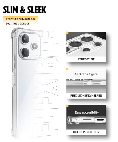 Image of WOW IMAGINE Clear Back Cover Case for Mi Redmi 12 5G | Redmi 12 4G | Poco M6 Pro 5G | Shockproof Soft TPU Case | Cushioned Edges for Ultimate Protection Back Cover Case - Transparent