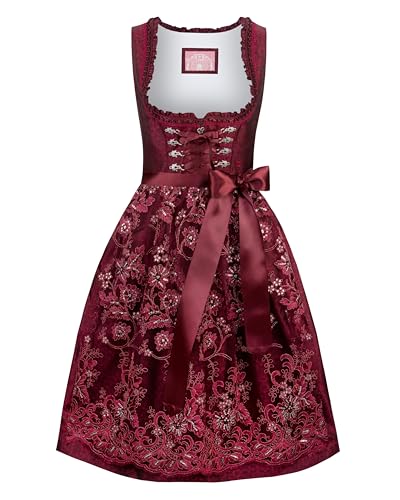 Stockerpoint Damen Eva Midi Dirndl, rot, 38