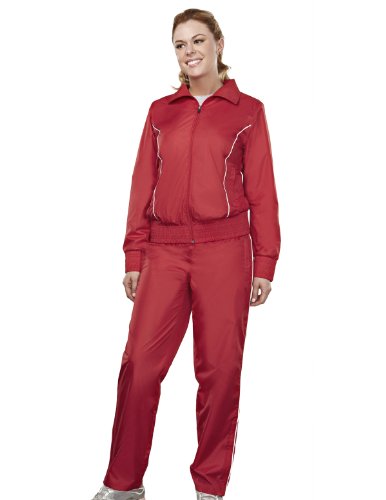 Tri-Mountain Women's Windproof Sports Warm Up Shell Pants_RED_S