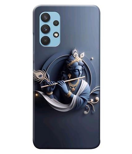 Image of Lord Krishna 3D Effect Printed Hard Back Case Cover Compatible for Samsung Galaxy A32 (Multicolor) - D1661