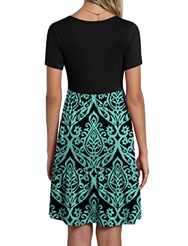 Image of TAOHUADAO 2026 Summer Dresses for Women Short Sleeve Ruffle Casual Sundress with Pockets