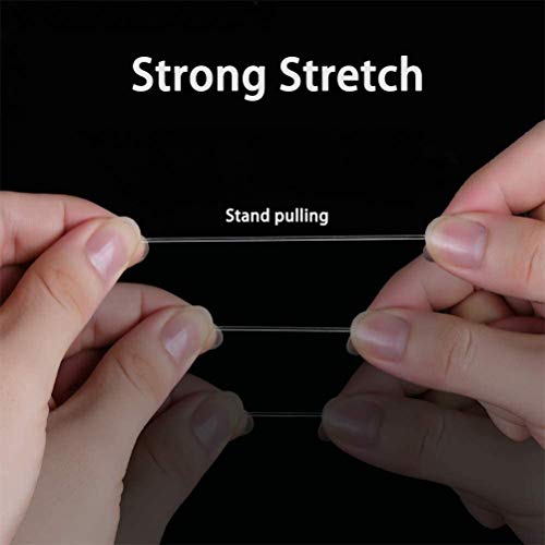 TIMESETL 0.5mm Elastic String for Bracelets, Clear Stretchy Bracelet Cord Beaded Line, Elastic Bracelet Rope Crystal Beading Cords Threads for Jewelry Making, Bracelet Making - 328 Feet