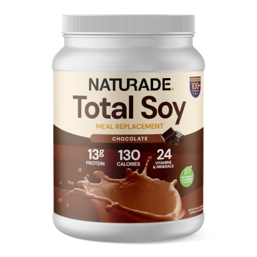 Naturade Total Soy Protein Powder | 13g Protein & 130 Calories per Servings | Meal Replacement Shake Mix | Non-GMO Soy | Lactose & Gluten Free | Chocolate (30 Servings)
