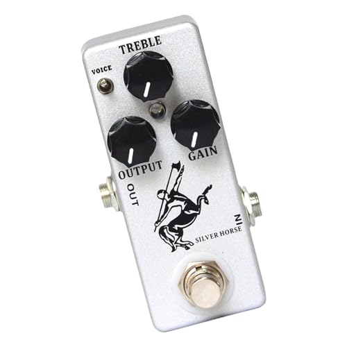 Pédale overdrive pour guitare sans perte de signal avec sa coque métal True Bypass