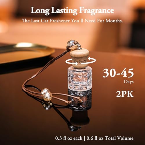 Image of RoyAroma Eco-Friendly Car Air Freshener Diffuser,Hanging Car Diffuser 2-Pack, Natural Essential Oil Car Perfume, Long Lasting Scent for Auto & Home | Cologne