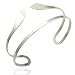 Silver Tone Q&Q Fashion Egypt Bar Curve Geo Open Upper Arm Cuff Armlet Armband Bangle Bracelet Gift