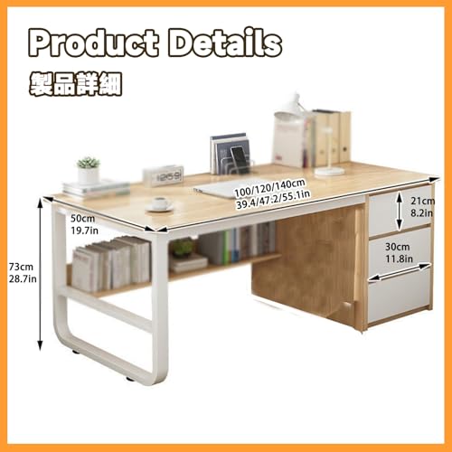 Bureau d'ordinateur moderne gris avec plateau d'écriture compact pour studio - 3