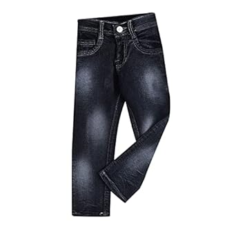 Hopscotch Boys Cotton Regular Fit Stretchable Jeans in Black Color