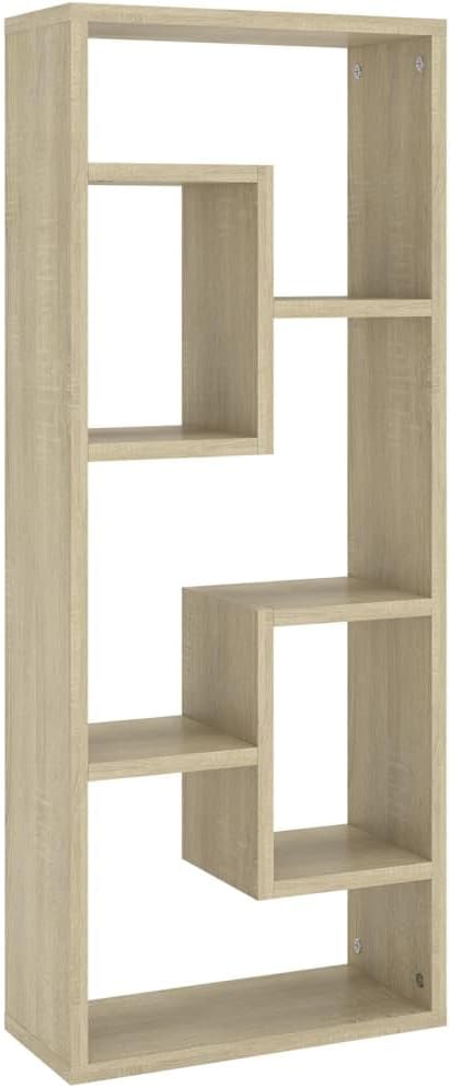 vidaXL Estantería de Pared contrachapada Color Roble 36x16x90 cm