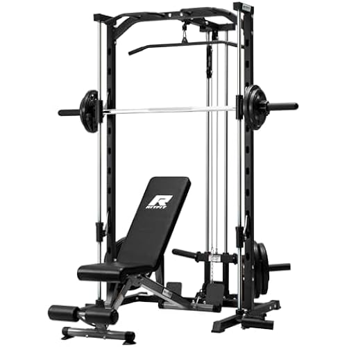 RitFit Smith Machine Power Rack with LAT-Pull Down System