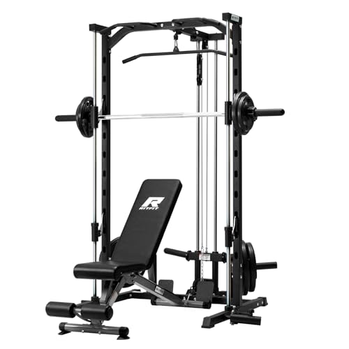 RitFit Smith Machine Power Rack with LAT-Pull Down System