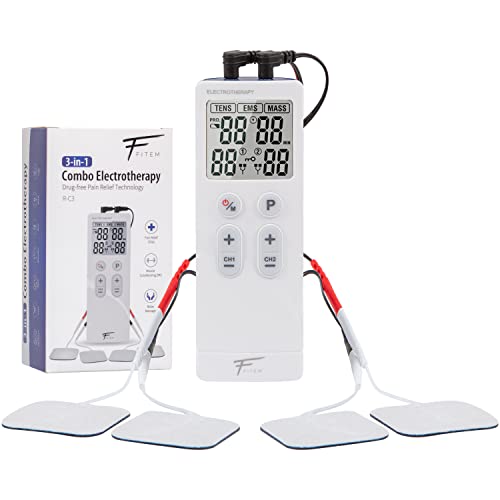 Fitem Électrostimulateur musculaire Médicalement approuvé TENS/EMS/Massage, 22 Programmes pour le Renforcement musculaire, Soulagement de la douleur & Relaxation Cover