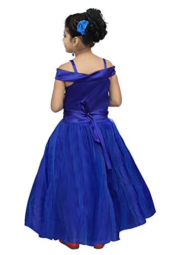 Image of Chandrika Kids Floral Applique Festive Gown Dress for Girls.