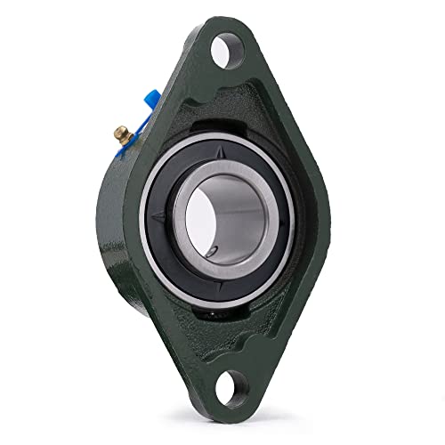 Image of XIKE 2 Pcs UCFL204-12 Bore 3 /4 inch Pillow Block Flange Mounted Ball Bearings. | Solid Cast Iron Base and Self Aligning Chrome Steel Sealed Bearings