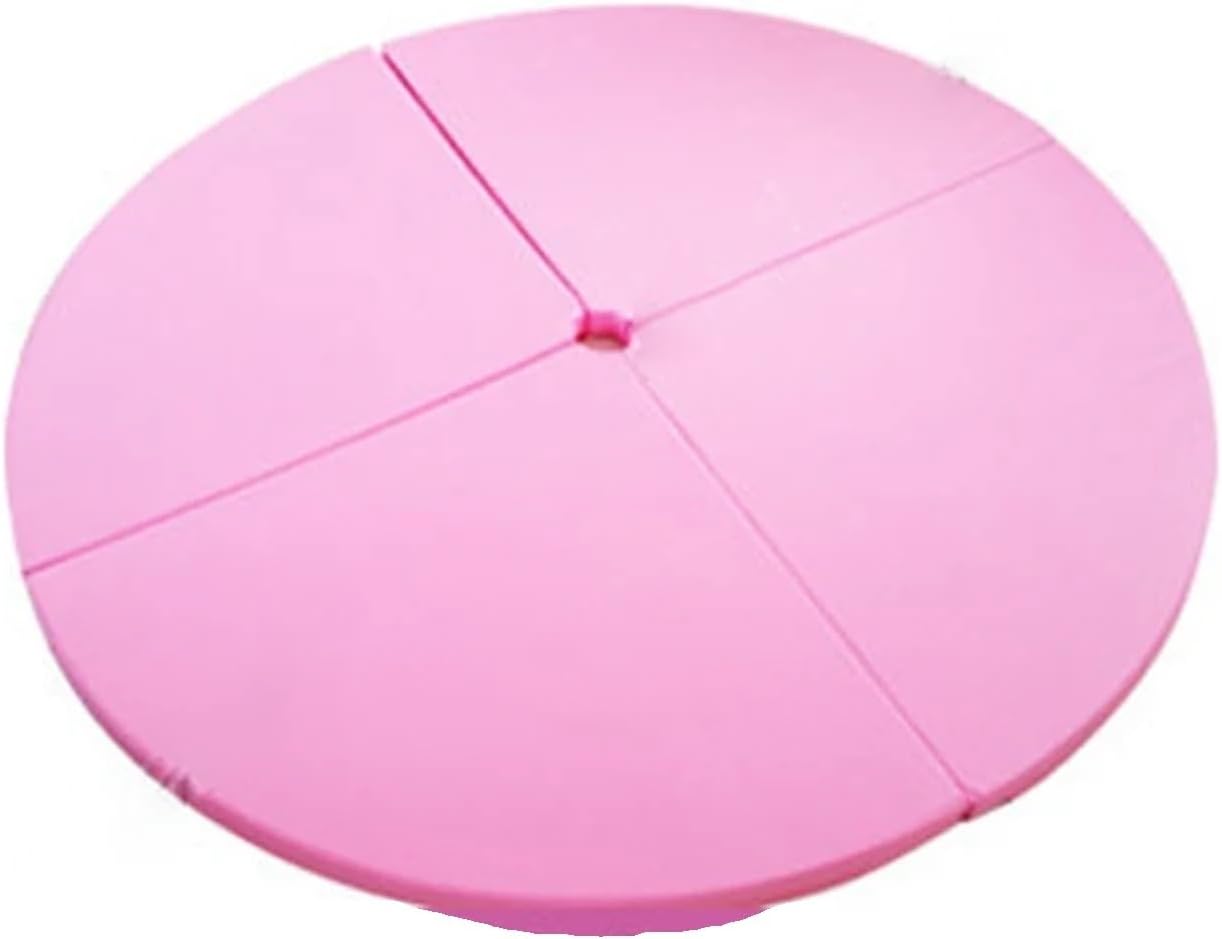 Foldable Pole Dancing Mat Round Workout Gymnastics Pads Anti-Fall Anti-Skid Protection Mat for Pole Dance Safety Mat Yoga Gym(150cm Pink,Thickness 3CM)