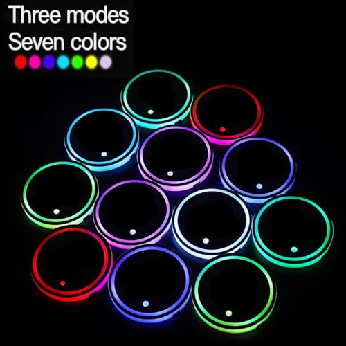 Txopaf 2PCS Car LED Luminous Cup Holder Coasters, For F-ord Kuga Focus Fiesta Kuga C Max Cup Holders Insert Coaster Non-slip Anti-Spilt Auto Interior Accessories - Image 5