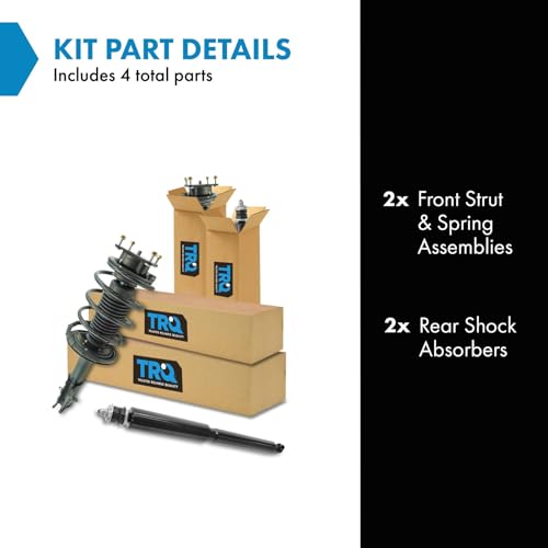 Image of TRQ Front and Rear Complete Strut Assembly & Shock Absorber Kit Complete Strut & Coil Spring Assembly Compatible with 2011-2014 Ford Mustang