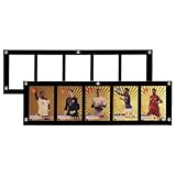 UNICRAFTALE 2 unidades con 5 tarjetas de acrílico comercial, marco de exhibición, tarjetas deportivas, coleccionistas, escritorio, caja de almacenamiento para tarjetas de béisbol, 40 x 7,5 x 12 cm