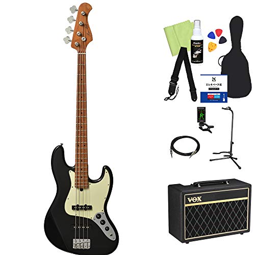 Bacchus BJB-1-RSM/M ベース 初心者12点セット 【VOXアンプ付】 BLK ジャズベースタイプ ローステッドメイプルネック バッカス