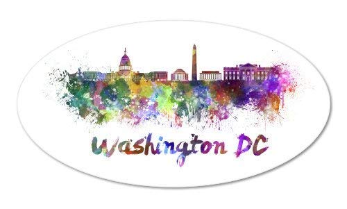 Carframes18 washington dc colorful vinyl sticker - car …
