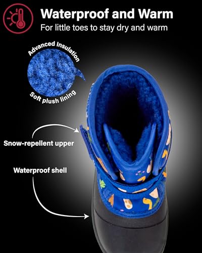 Ice Fields Dino 2 Toddler Little Kids Snow Winter Boots, Warm, Waterproof Shell3