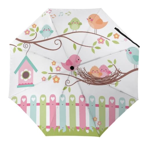 Parapluie automatique pliant motif journal rétro pour voyage homme et femme