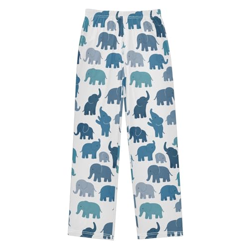 Elephant Blue Pajama Pants Long Sleep Pant Soft PJ Bottoms Sleepwear