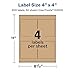 Avery Kraft Brown Square Labels with Sure Feed, 4