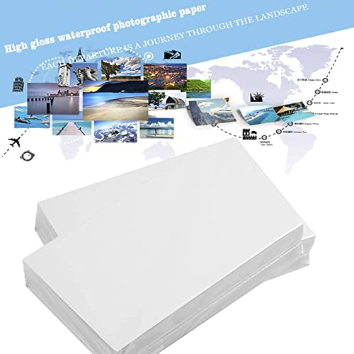 400 Sheets Photo Paper 4"X 6" 4R 180Gsm Premium High Glossy Photo Quality Paper Smooth Waterproof Professional White Photographic Paper Fit For All Inkjet Printers #TOP26
