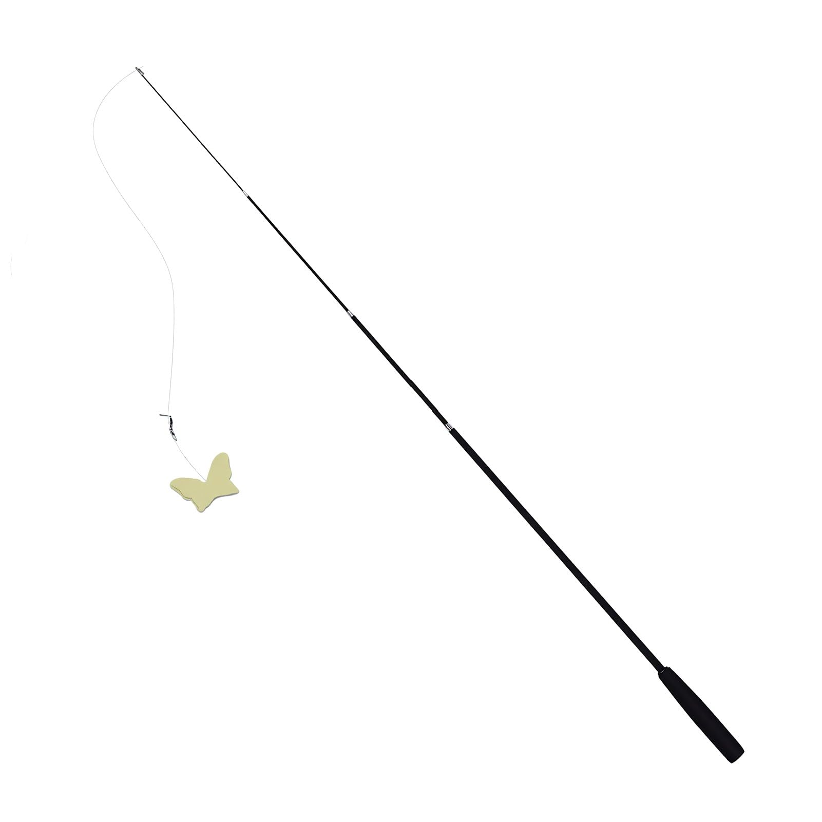 Bacchetta Teaser a Farfalla Regolabile Giocattolo da Esterno per Bambini Canna da Pesca a Farfalla Interattiva Leggera 212g
